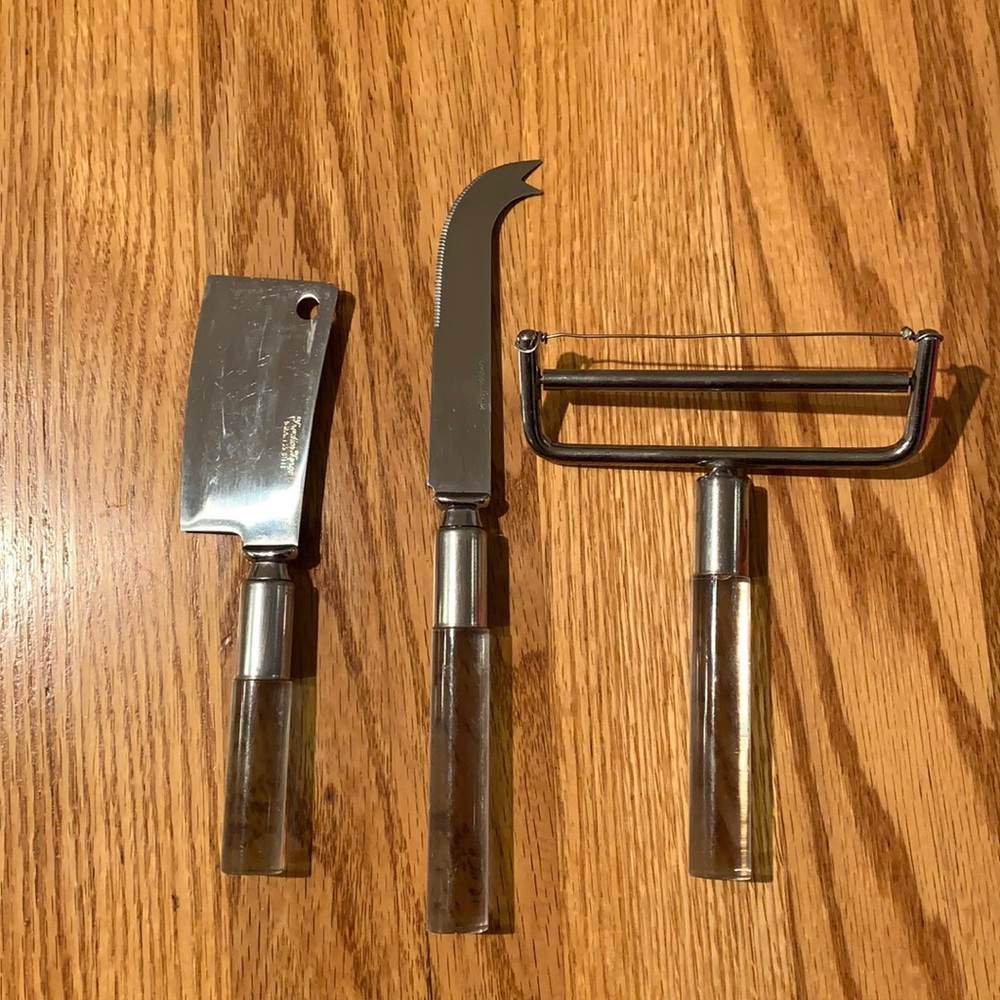 Frontier Forge Cheese Serving Set—Lucite Handles